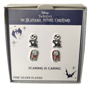 Disney The Nightmare Before Christmas Fine Silver Plated Earrings Gift Set
